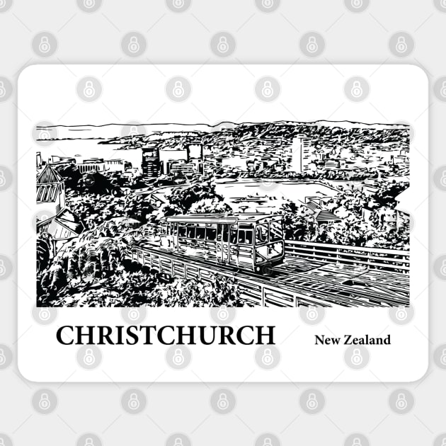 Christchurch New Zealand Sticker by Lakeric